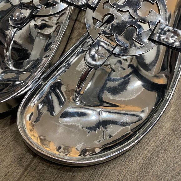 Tory Burch Miller Cloud Sandals in Argento Size 7.5 - Picture 4 of 14